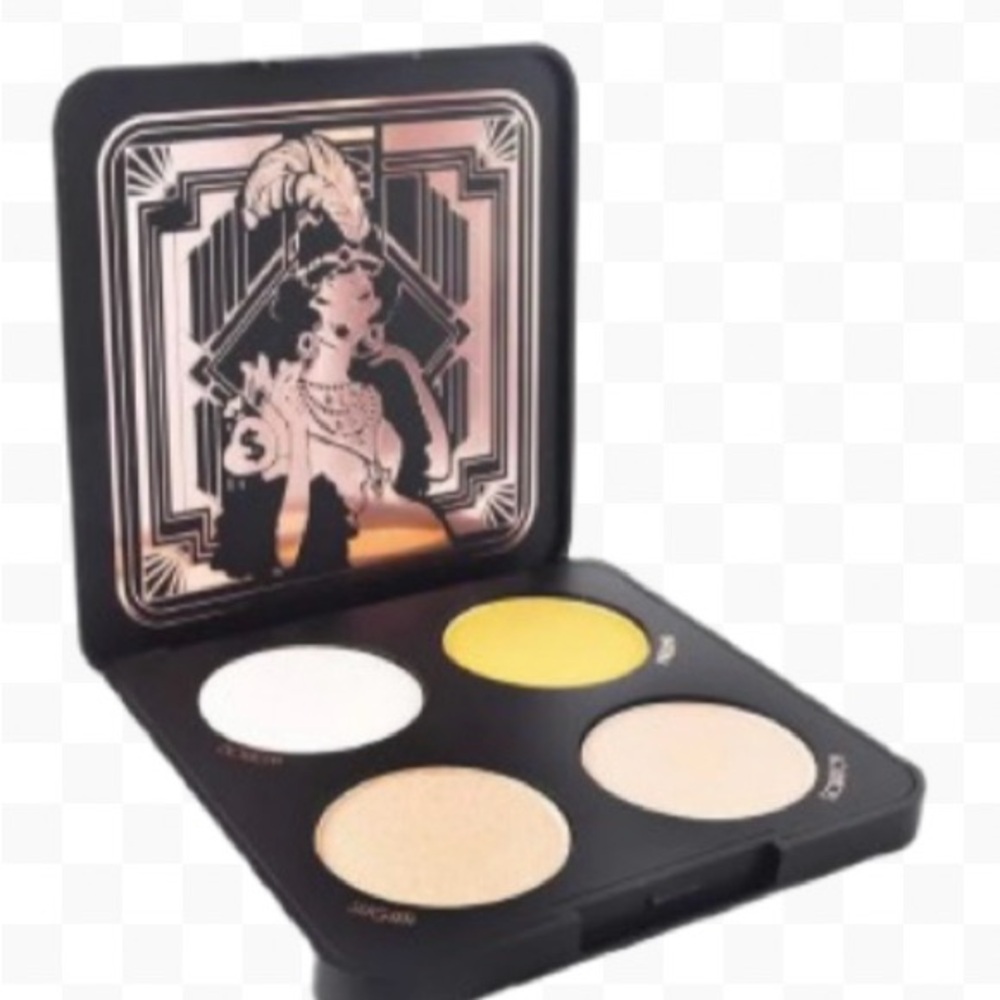 LA Splash Golden Gatsby Art Deco Old Money 4 Highlighter Palette Set NIB